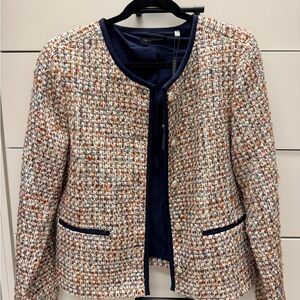 Elie Tahari Multicolor Tweed Blazer